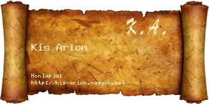 Kis Arion névjegykártya